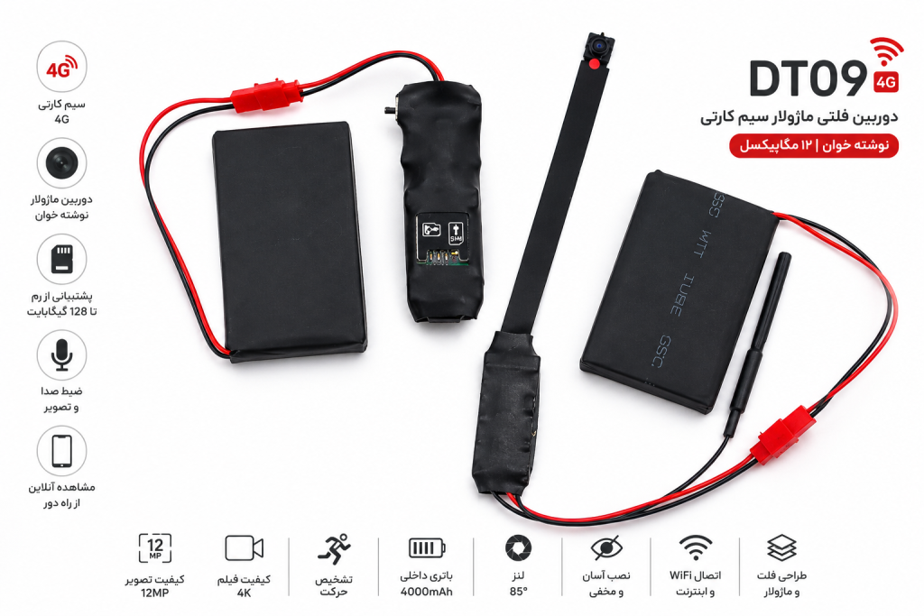 دوربین فلتی DT09 ماژولار سیم کارتی نوشته خوان